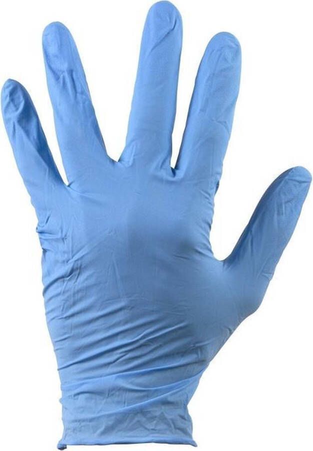 Nitril wegwerphandschoenen maat Large blauw Anti bacterien anti-bacterieel handschoenen 100 stuks