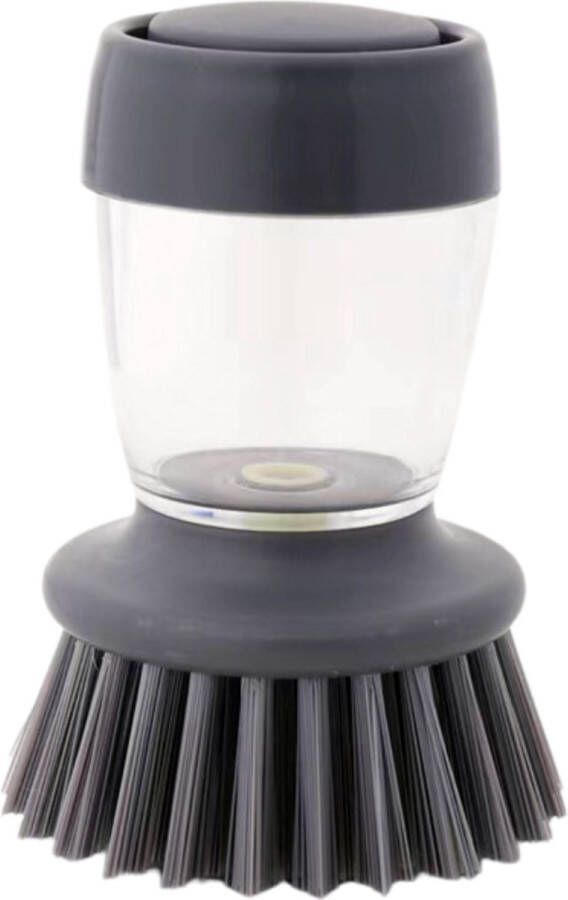 Nivard Afwasborstel Met Zeepdispenser Afwasborstel Met Zeepreservoir Dish Brush Grijs