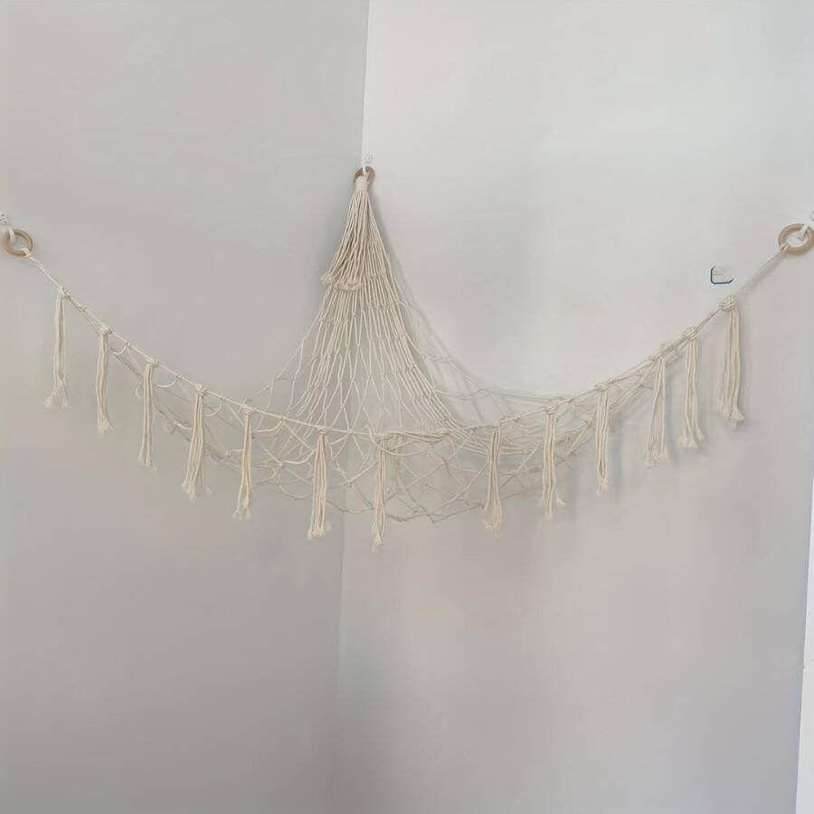 Nivard Knuffel Net Hangmat Speelgoed Opbergsysteem Hangmat Voor Knuffels Organizer Wit