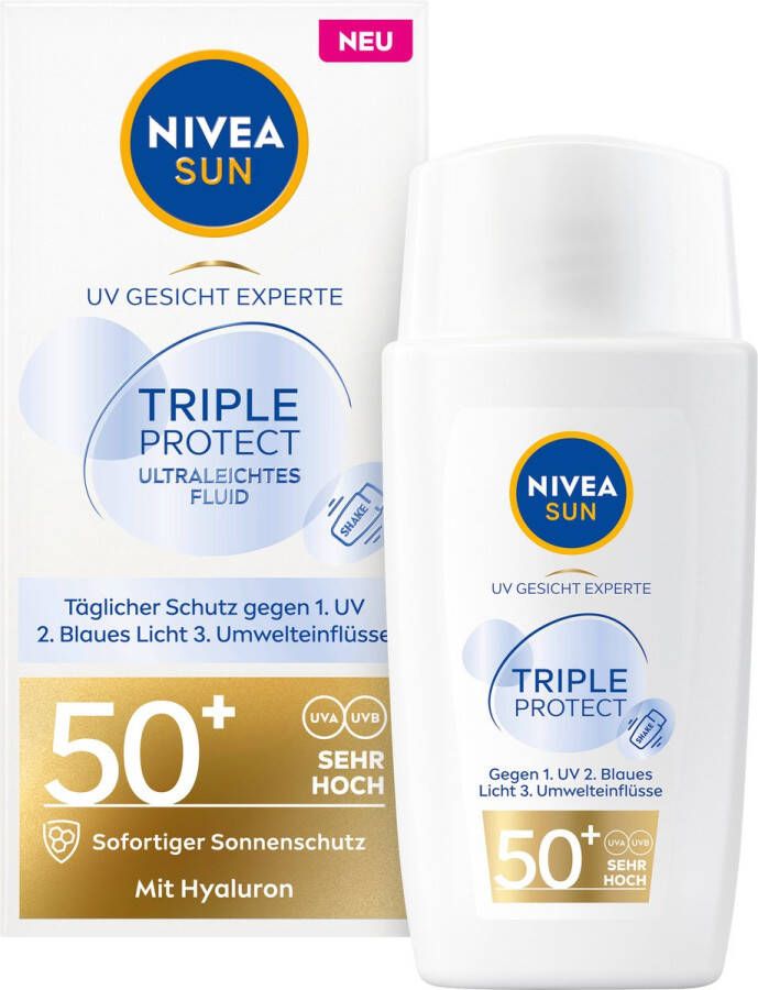 NIVEA SUN Zonnebrand Gezicht triple protect SPF 50+ 40 ml