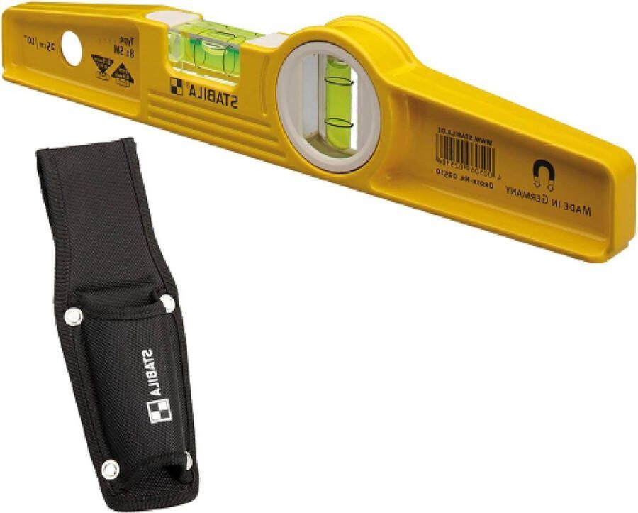 Nivel 81 SM 25cm funda Stabila waterpas voor nauwkeurige metingen