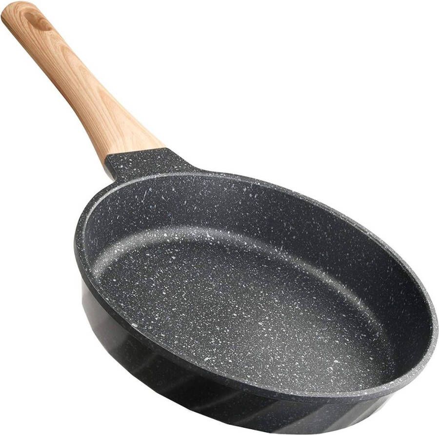 Non-stick Koekenpan voor inductie kookplaat met bakeliet handvat 24cm Koekenpan