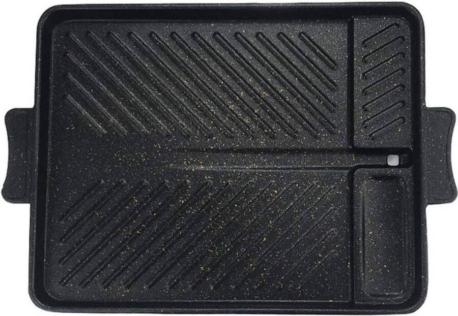 Non-stick Rookloze Rechthoekige Grill Pan Bakplaat Koreaanse Stijl Voor Indoor Outdoor BBQ