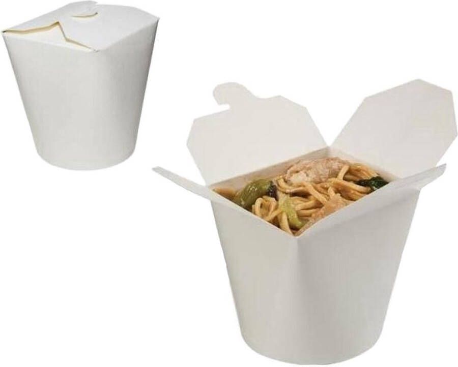 Noodle Box Asian Food Wok to go beker Wit 50 stuks 26oz 737ml