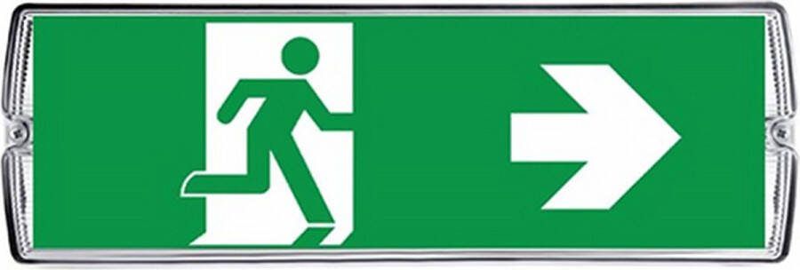 Noodverlichting Waterdicht met 3 verschillende pictogrammen 45.000 branduren Vluchtwegverlichting De Veiligheids-winkel
