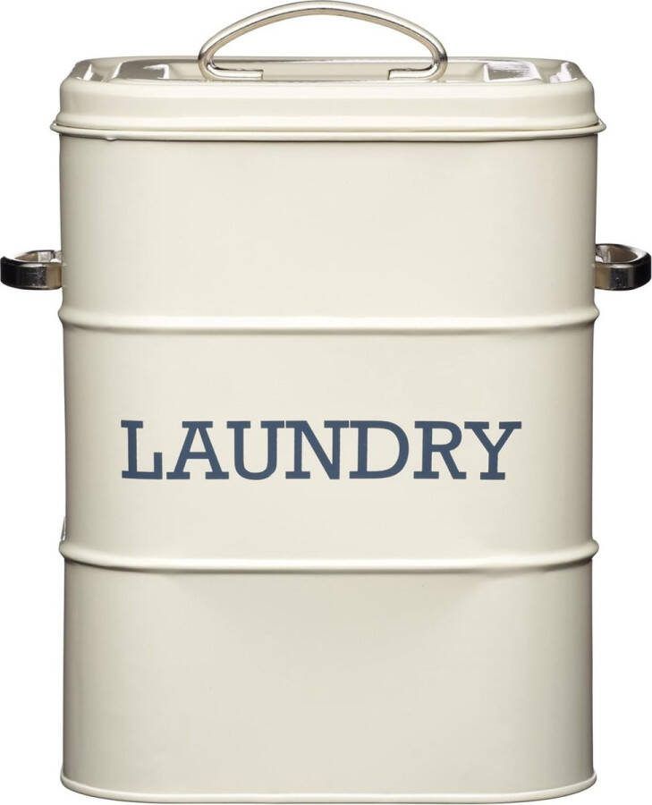 Nostalgia Opbergblik voor wasmiddelen met opdruk Laundry crème
