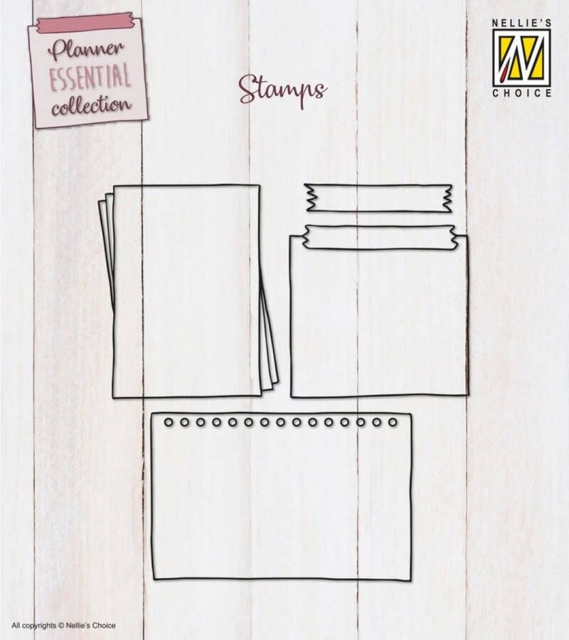 NSCS010 clearstamp Nellie Snellen Planner essential collection checklists notes notitieblaadjes memoblaadjes stempel notebook bullet journal