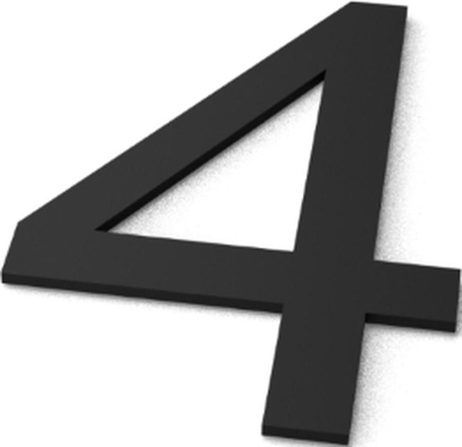 Nummer 4 Model: Huisnummer Staal