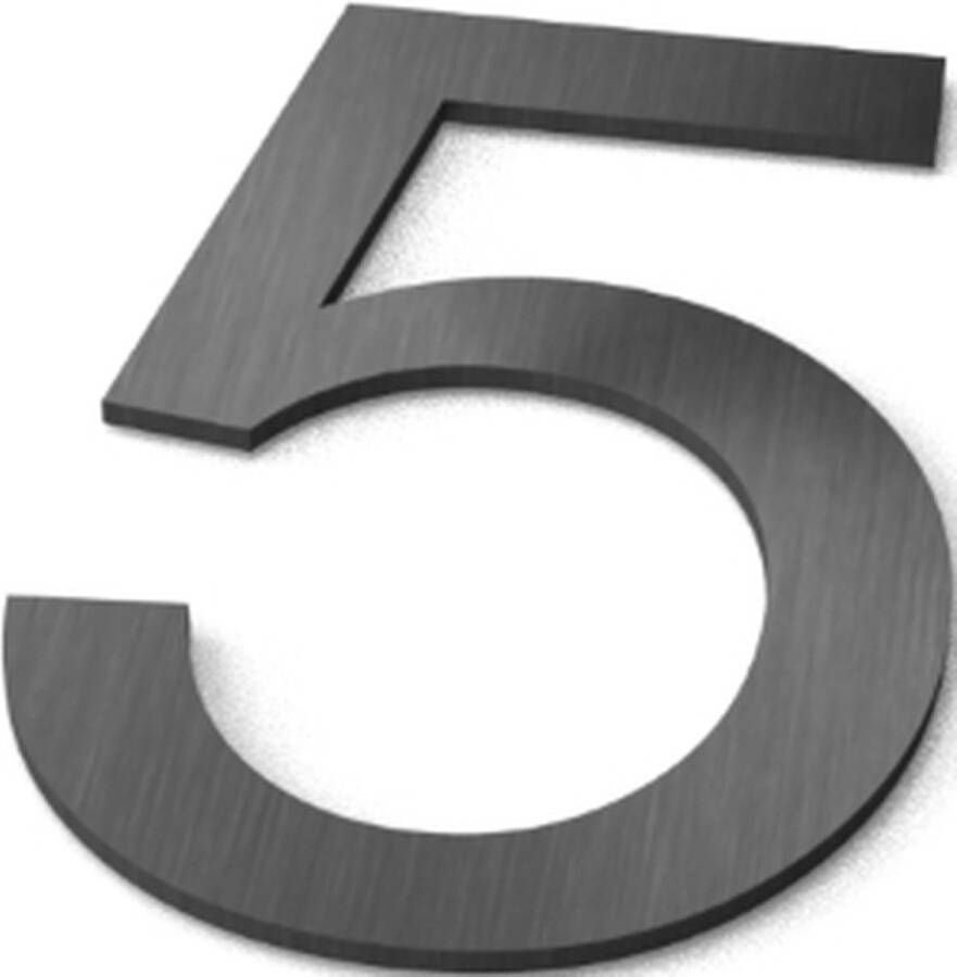 Nummer 5 Model: Huisnummer RVS