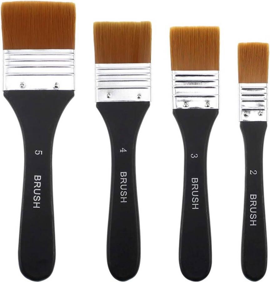 Nylon Penselen Kunstenaarspenselen Set van Acryl Waterverf en Olieverf voor Beginners Volwassenen Kinderen Kunstenaars en Schilderliefhebbers
