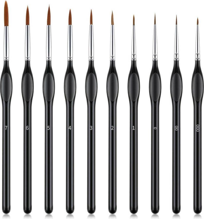 Nylon Penselen Kunstenaarspenselen Set van Acryl Waterverf en Olieverf voor Beginners Volwassenen Kinderen Kunstenaars en Schilderliefhebbers