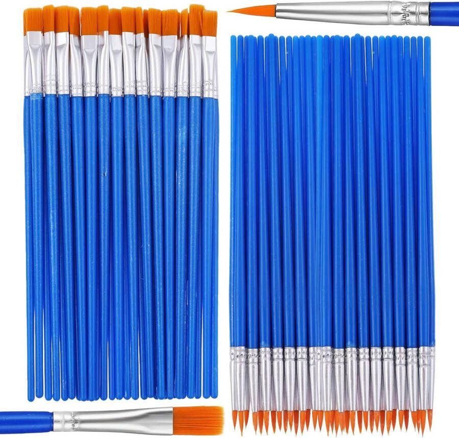 Nylon Penselen Kunstenaarspenselen Set van Acryl Waterverf en Olieverf voor Beginners Volwassenen Kinderen Kunstenaars en Schilderliefhebbers