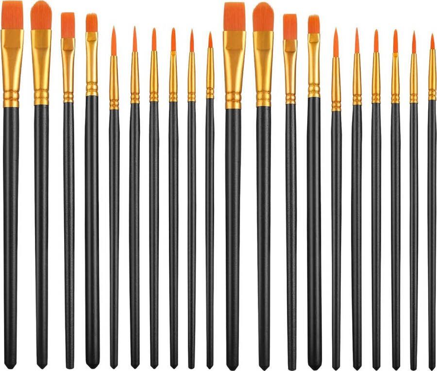 Nylon Penselen Kunstenaarspenselen Set van Acryl Waterverf en Olieverf voor Beginners Volwassenen Kinderen Kunstenaars en Schilderliefhebbers