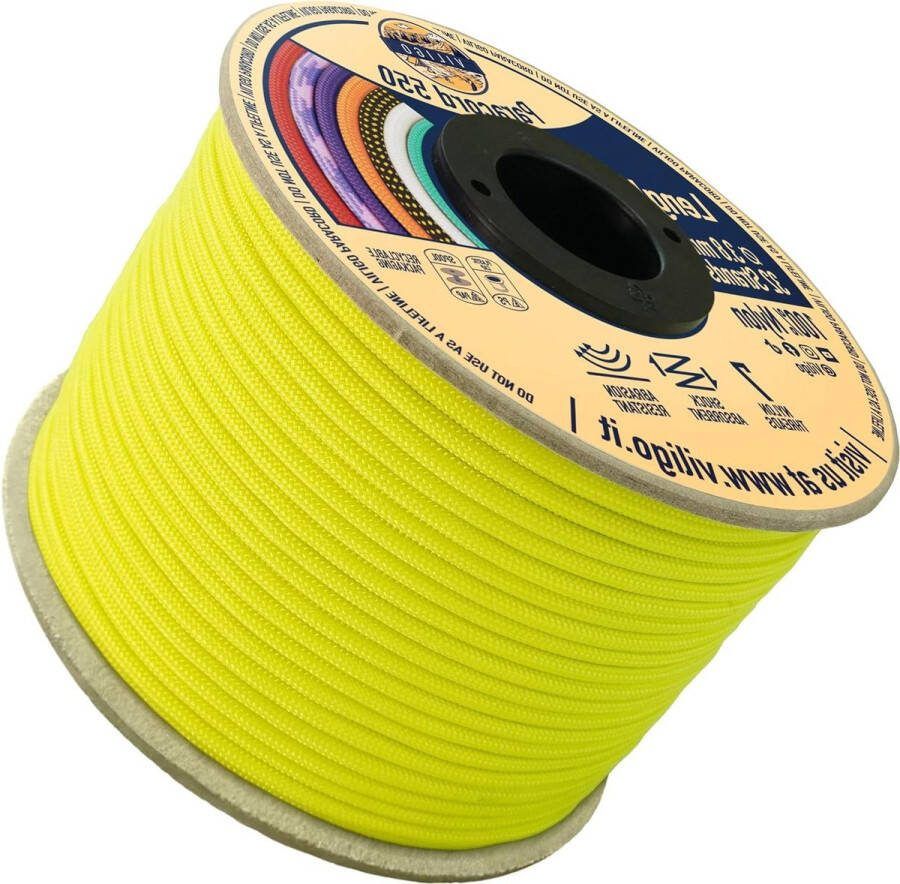 Nylon vlechtwerk met 7 interne strengen ideaal voor kamperen 550 Type III paracord doe-het-zelfprojecten het maken van armbanden en accessoires 50 m elektro