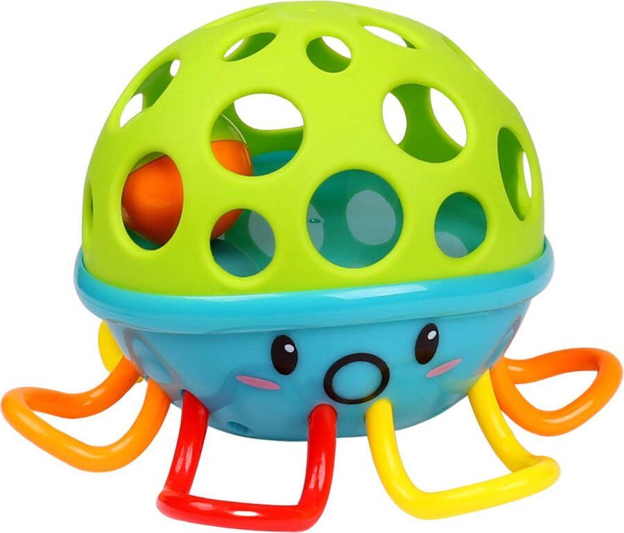Octopus zacht rubberen rammelaar educatief speelgoed 3m+ BamBam