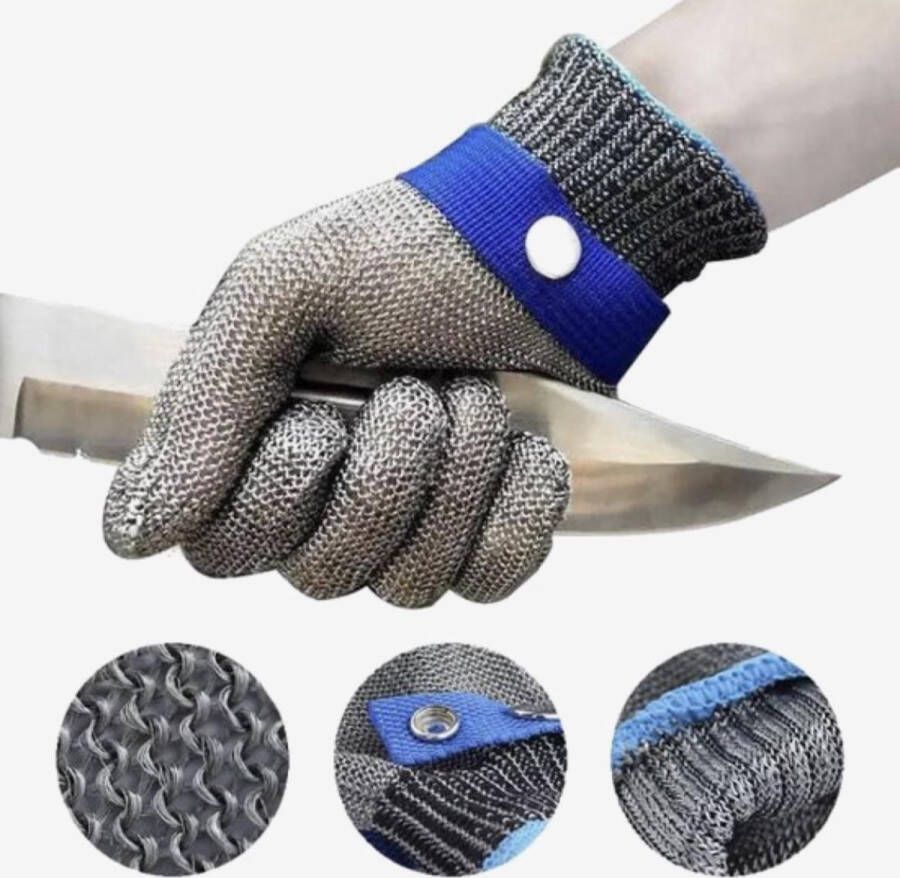 Oesterhandschoen inclusief Binnen Handschoen Snijwerende Handschoen Snijbestendige Handschoen Slagershandschoen XL