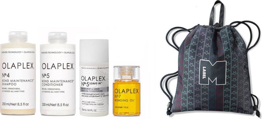 OLAPLEX Deluxe Set Nº.4 Shampoo + Nº.5 Conditioner + Nº.5 Leave-In + Nº.7 Bonding Oil + Tas