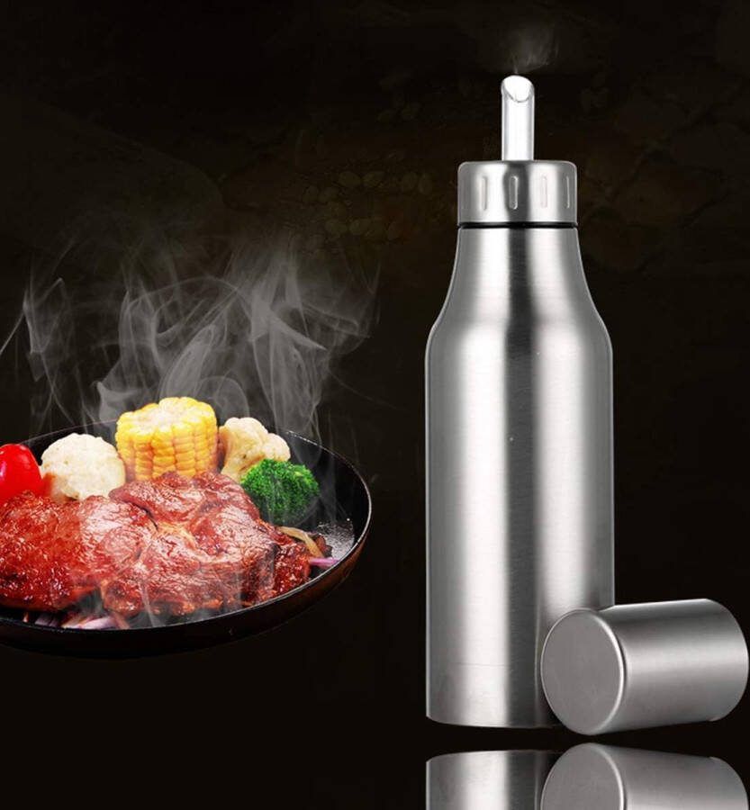 Olie Dispenser fles olie Pot lekvrij roestvrij staal keukengereedschap 500ml