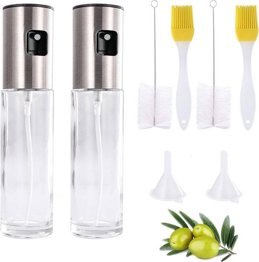 Olie spray fles 2-delige oliesproeier 100ml oliesproeier Keukenhulp oliesproeier Fles Oliesproeier voor koken olie sproeier voor koken olie voor koken salades Oliesproeier voor hete luchtfryer