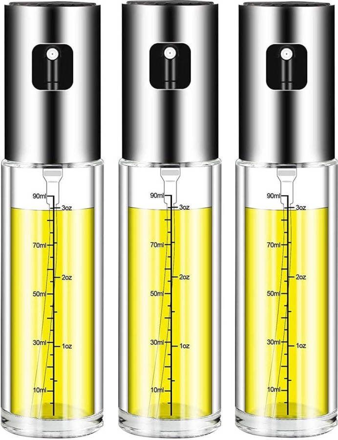 Olie spray fles 3 stuks oliespray olieverstuiver 100 ml kookspray fles spuitfles olie voor barbecue keuken salade pasta bakbrood