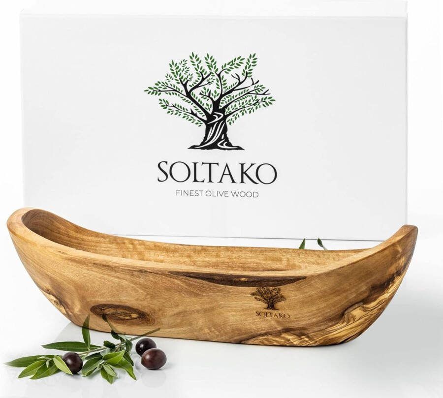 Olijfhout stokbrood schaal snackschaal langwerpig rustieke houten schaal decoratieve schaal fruitschaal handgemaakte kom sieradenschaal multifunctionele schaal