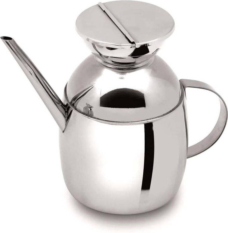 Olijfoliedispenser met handvat en tuit roestvrijstalen flessenhouder 350 ml keukenaccessoire kookbenodigdheden