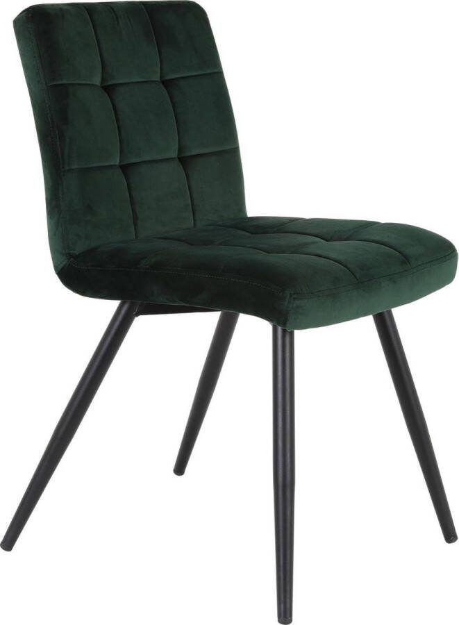 Light & Living Light&living Eetkamerstoel 50 5x44 5x82 cm OLIVE velvet donker groe...