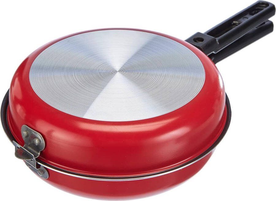 Omeletpan 20 cm RVS zwart rood