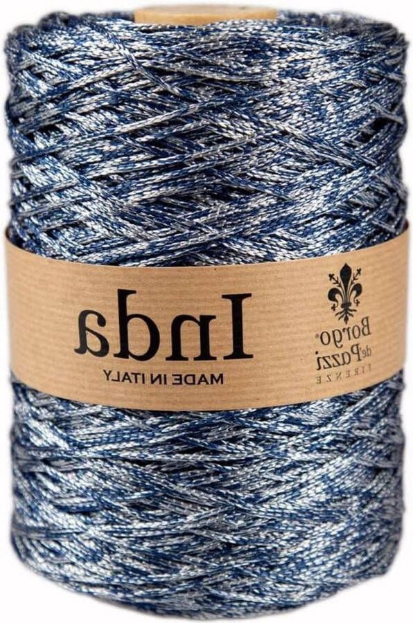 Omhangkoord 2mm haaknaalden polypropyleen parel blauw 13 Made in Italy