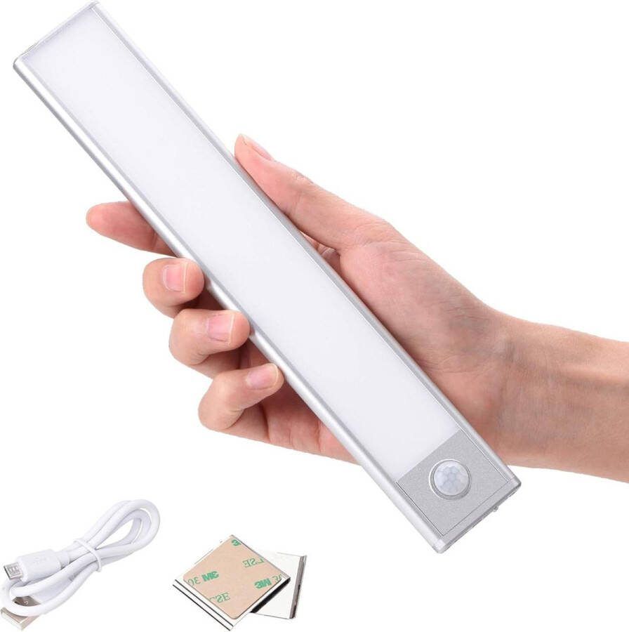 Onderbouwlamp met bewegingsmelder voor keuken Led kastverlichting Kastlicht Batterij USB Kledingkast trap