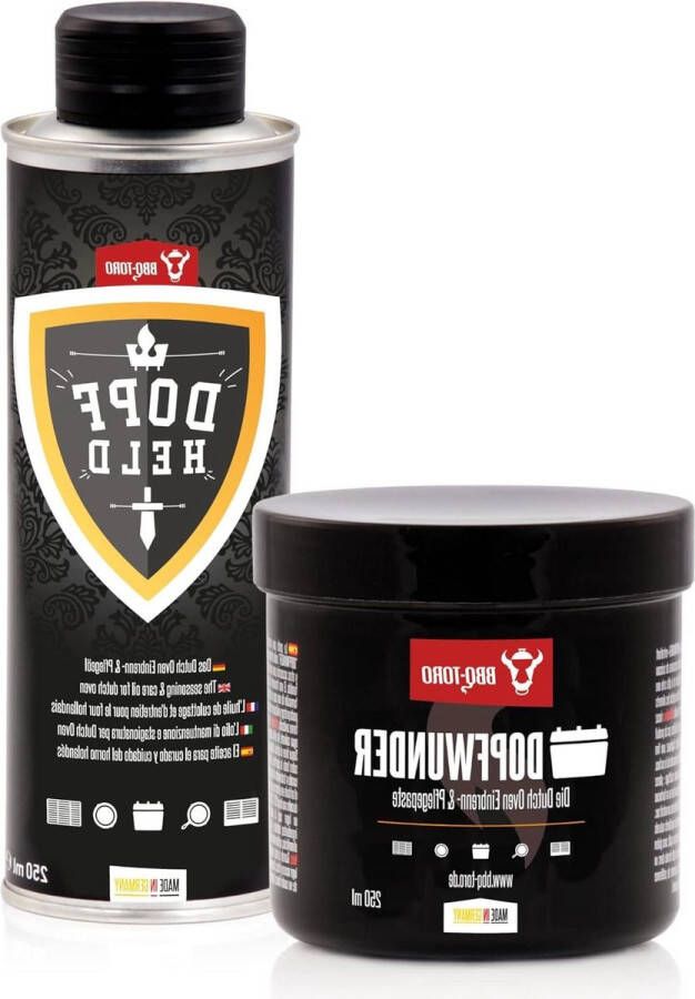 Onderhoudsset Dutch Oven 250 ml DOPFWunder onderhoudspasta 250 ml DOPFHELD verzorgingsolie Gietijzeren grillaccessoires onderhoud Inbrandpasta voor grillrooster