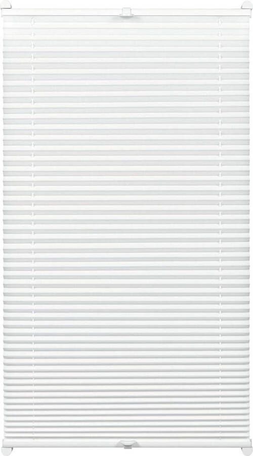 OnDoorZichtige Rolgordijn Wit 40 X 130 Cm (BxH) EASYFIX Plisségordijn met Klemsteunen & Geleiders Raamscherm