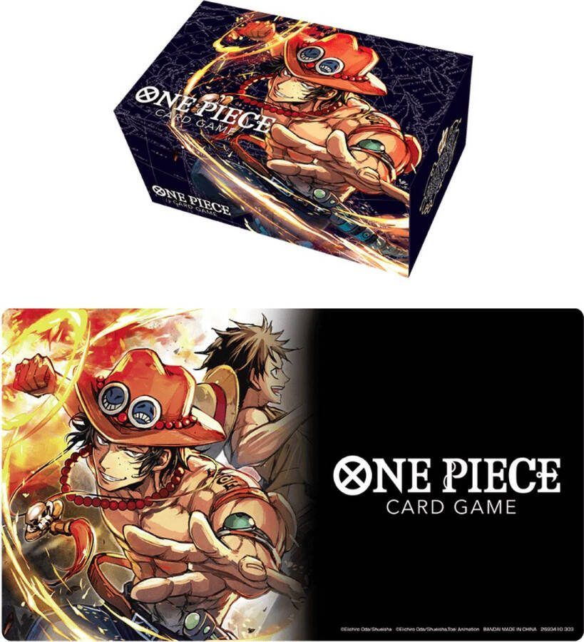 ONE Piece Card Game Playmat and Storage Box Portgas.D.Ace