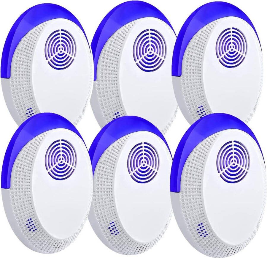 Ongediertebestrijder Ultrasone ongediertebestrijder Elektronische Plug In Ongediertebestrijding Afstotende Spinnen Muis Insecten Kakkerlak Muggen Rat Knaagdier binnenshuis gebruik vriendelijk voor kinderen en huisdieren 6 PACKS