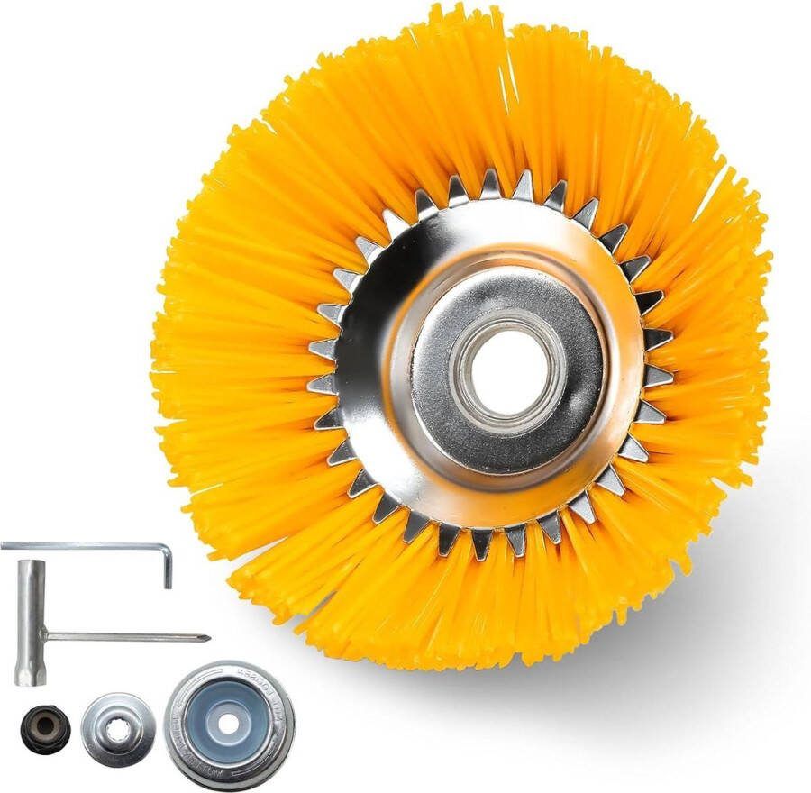 Onkruidborstel 200 mm x 254 mm nylon borstels voor bosmaaier onkruidborstel voor grastrimmer tuin accessoires