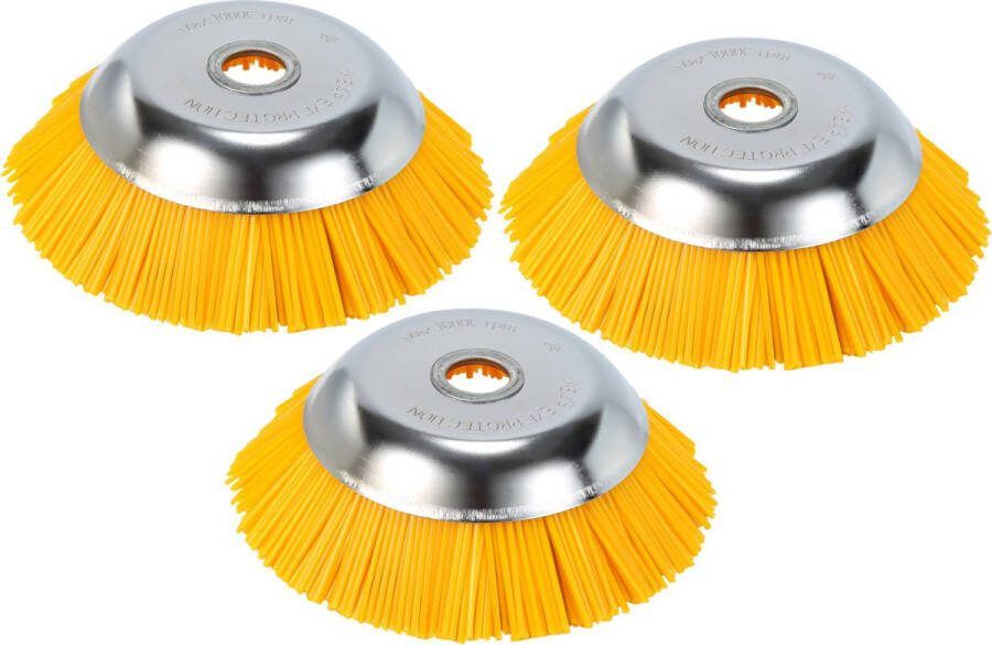 Onkruidborstel 3st Nylon Borstelbijlage 25 4x200mm Nylon Borstel voor Stihl Bosmaaier