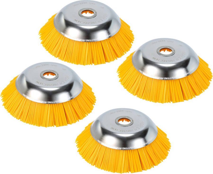 Onkruidborstel 4st Nylon Borstelbijlage 25 4x200mm Nylon Borstel voor Stihl Bosmaaier