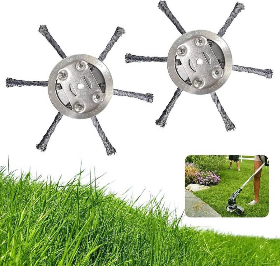 Onkruidborstel bosmaaier 2 stuks stevige staaldraad grastrimmerkop accessoires voor bosmaaier