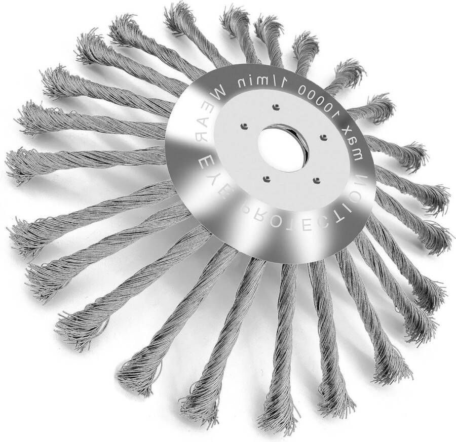 Onkruidborstel bosmaaier 254 mm hoogwaardige draadborstel voor effectieve verwijdering van mos zilver Onkruidborstel