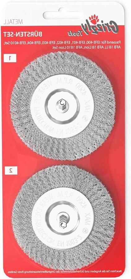 Onkruidborstel Elektrische voegenborstel reserveborstel draadborstel set van 2 voegenreiniger Metalen voegenborstelset 2 stuks voor EFB 400 en EFB 401 geblisterd Onkruidborstel