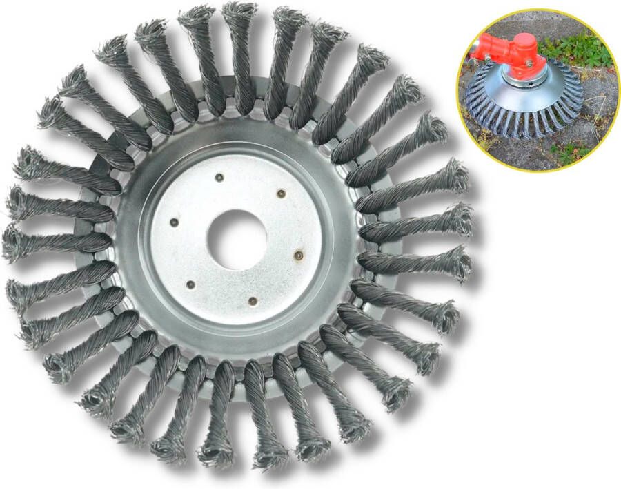 Onkruidborstel voor bosmaaier 15 24 cm 6 inch staalborstel Nieuw Universele Onkruidborstel Onkruidverwijderaar Voegenborstel Grastrimmer