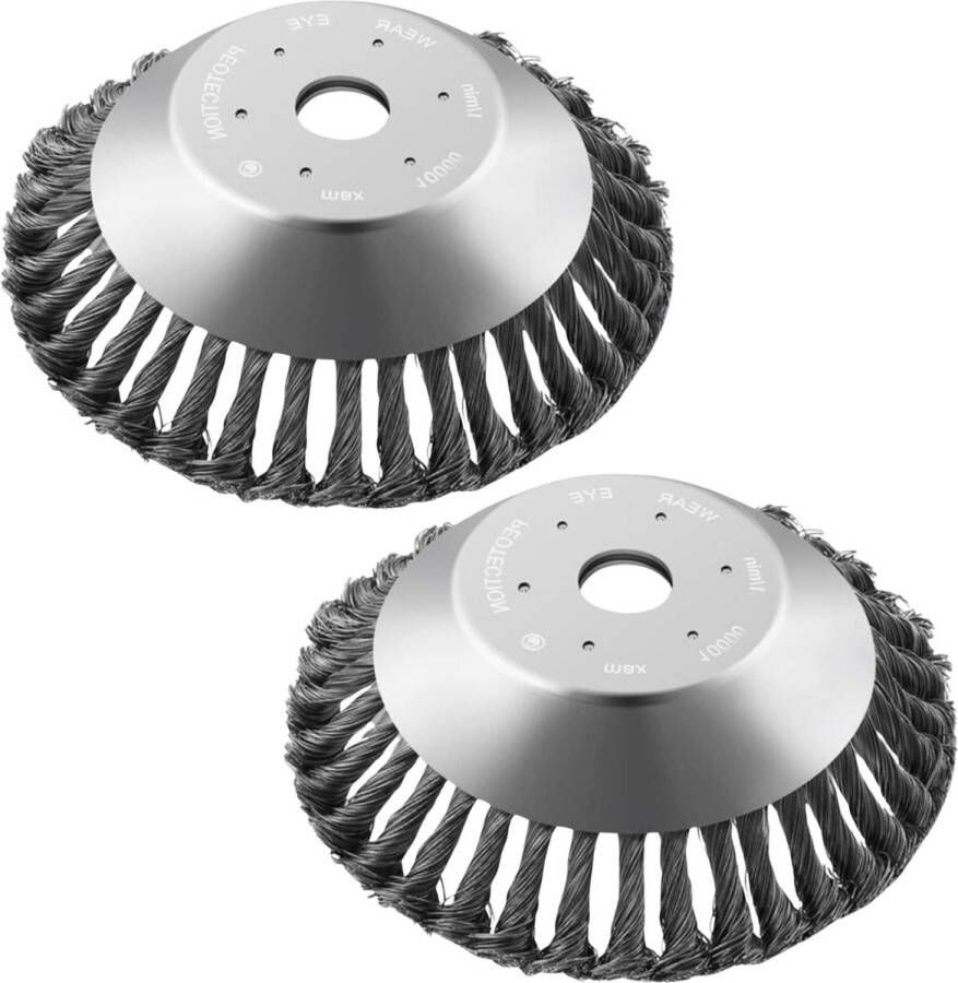 Onkruidborstel voor bosmaaier 200mm 20 cm staalborstel Nieuw 2x Universele Onkruidborstel 200 mm Onkruidverwijderaar Voegenborstel Grastrimmer