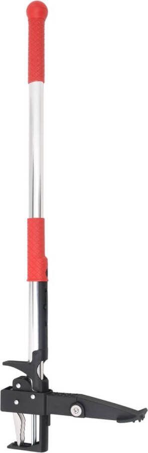 Onkruidsteker 99 5 cm geanodiseerd aluminium rood en zilver