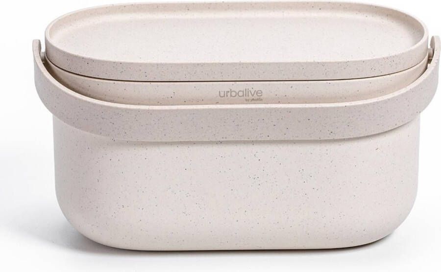 Ontwerp biologische keukenafvalbak 4 l compostbak voor in de keuken met deksel kleine bak voor dagelijks organisch afval vaatwasmachinebestendig gemaakt van koffieresidu inclusief organische afvalzak