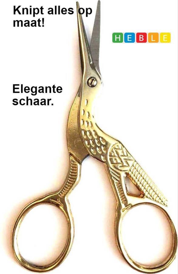 Heble *** Ooievaar Borduurschaar 9cm – Spits Stof Knippen van ***