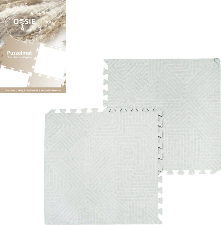 Oosie Playmat maze puzzelmat Dikke foam Veilig spelen grijs Afmetingen 180 X 120 x 1.2CM