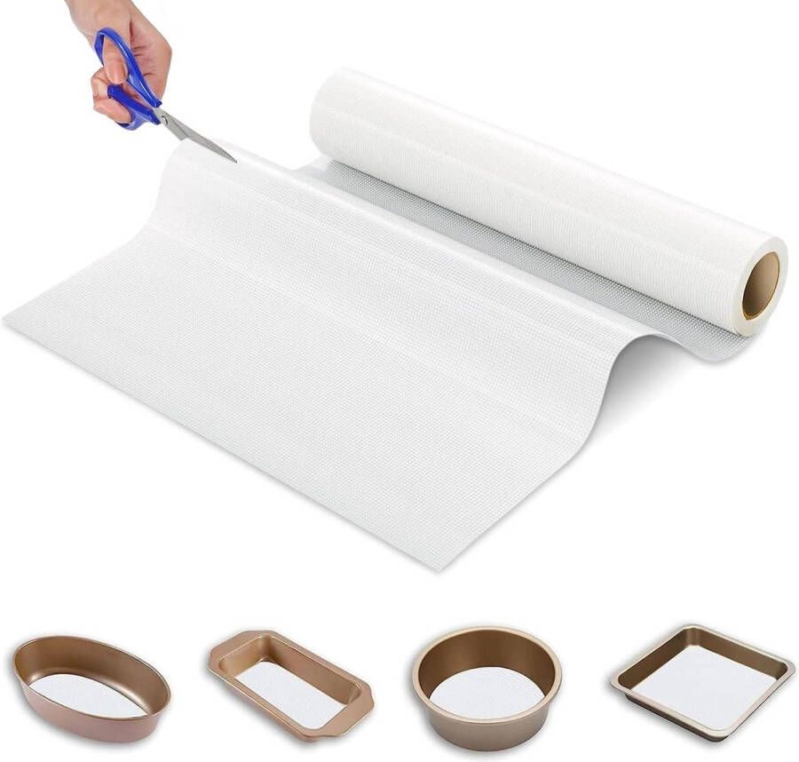 Op maat te snijden herbruikbare siliconen bakmat anti-aanbaklaag 30 cm x 25 m hete luchtfriteuses vaatwassers vriezers
