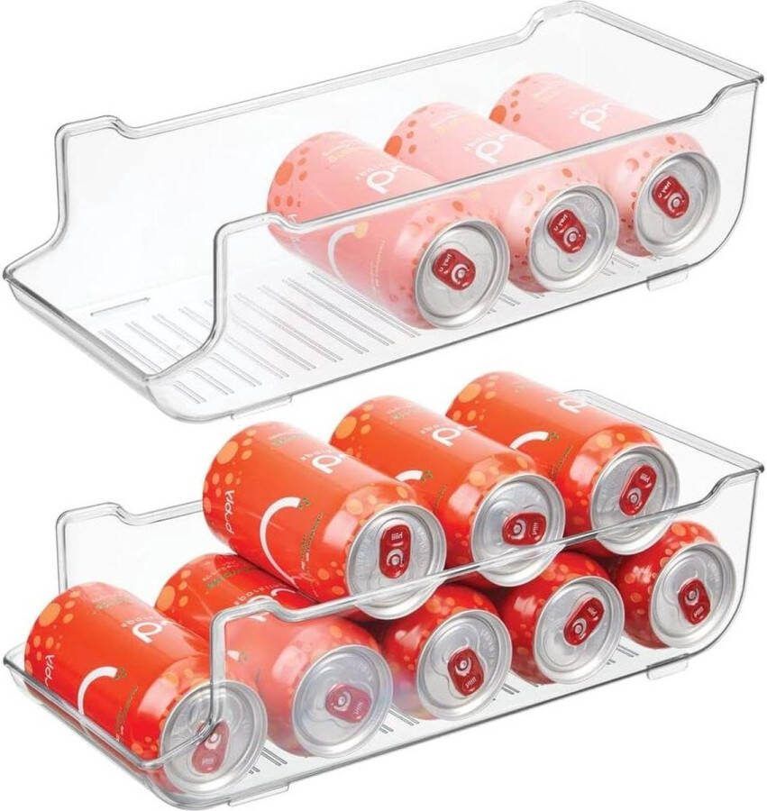 Opbergbak voor blikjes keukenaccessoire voor voorraadkasten en koelkasten maximaal negen blikjes hoogwaardige blikjeshouder koelkast