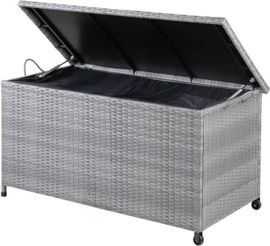 Opbergbox Buiten Opbergbox Tuin Opbergkist Tuin Opbergkist Buiten 122x56x61CM Grijs