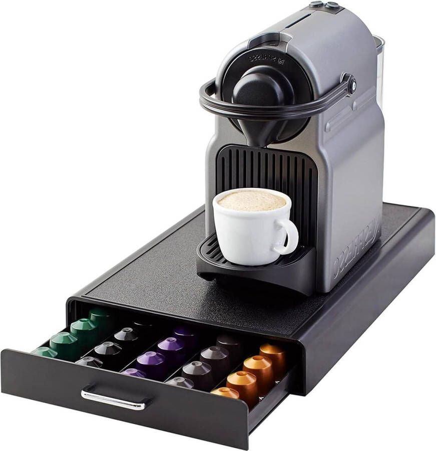 Opbergbox Nespresso Originalline koffiecapsules 1 lade Kunststof Inhoud 50 capsules Belastbaarheid 45 kg Zwart capsulehouder nespresso